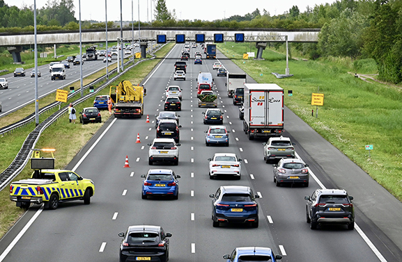 Kop-staartbotsing op A2 ter hoogte van Hagestein