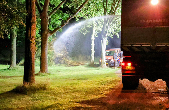 Buitenbrand in buitengebied van Ommeren