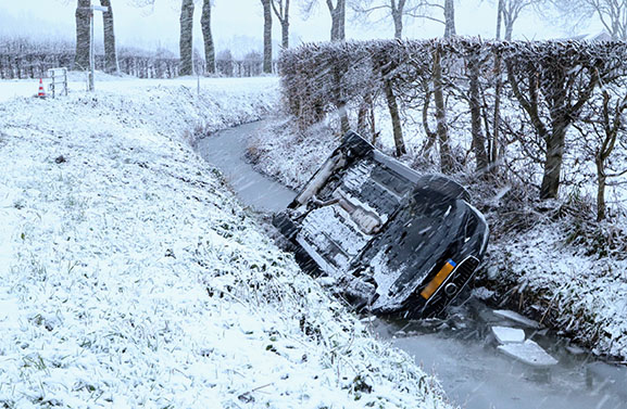 Gladheid zorgt voor verkeersongevallen in de regio