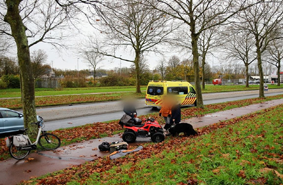 Jongeman raakt  gewond bij ongeluk met quad