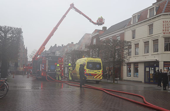 Brand bij Brasserie het Kasteeltje aan de Markt in Culemborg