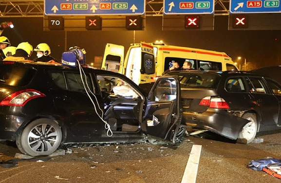 Gewonde bij ongeval op de A2 bij Deil