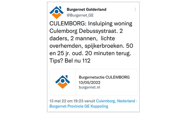 Politie zoekt twee daders van woning overval aan de Debussystraat