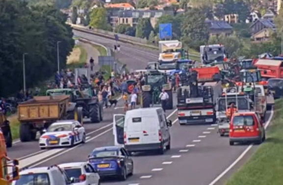 Boeren blokkeerde Rijnbrug bij Rhenen