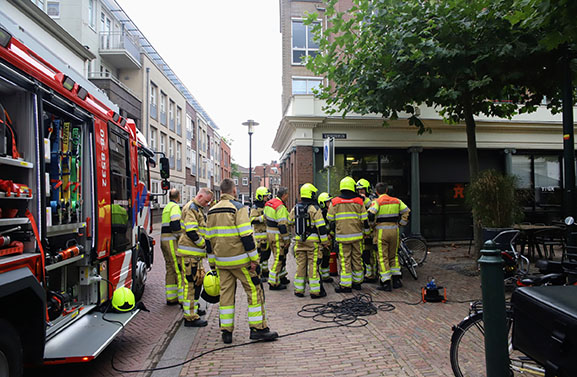 Brand bij restaurant TIGA Streetfood & Cocktails aan het Korenbeursplein