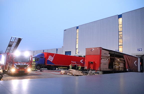 Trailer in brand in Geldermalsen