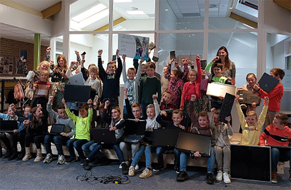 Rehobothschool winnaar van de E-waste Race in Rivierenland