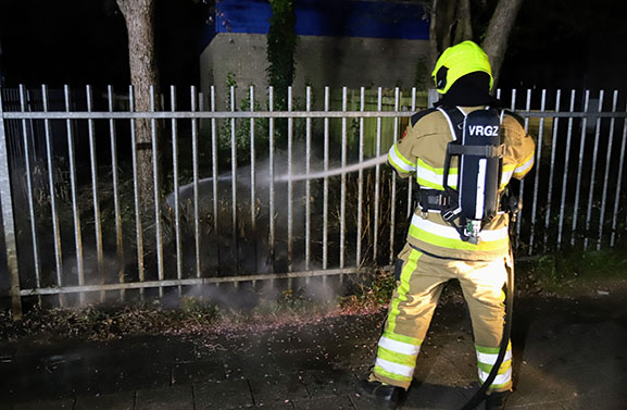Brand op het terrein van oude basisschool de Adamshof in Tiel