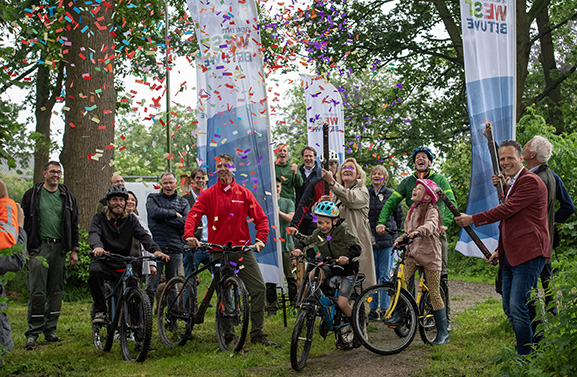 Nieuwe unieke mountainbikeroute op landgoed Mariënwaerdt feestelijk geopend