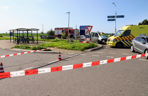 Ongeval op de Graaf Reinaldweg in Hellouw