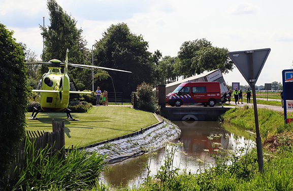 Ongeval op de Graaf Reinaldweg in Hellouw