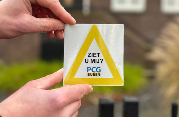 PCG Buren introduceert zichtbaarheidscampagne in het verkeer