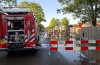 Rijnstraat in Geldermalsen blank door gesprongen waterleiding
