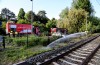 Bermbrand langs het spoor bij station Tiel-Passewaaij