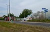 Flinke Autobrand bij rotonde Zijderveld; deel rotonde niet bruikbaar