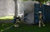 Containerbrand met veel rookontwikkeling