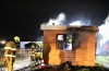 Chalet in brand bij Camping Betuwe in Kesteren