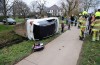 Auto belandt op de zijkant in Opheusden